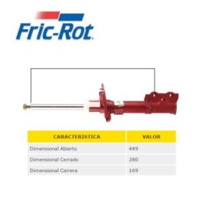 Amortiguador Delantero Izquierdo - Ford: Fiesta Kinetic - Fric Rot