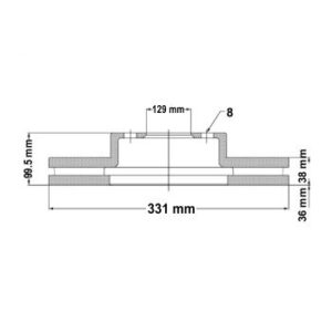 Juego Discos Frenos Delanteros - Ford: F100 Duty - Corven