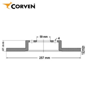 Juego Discos Frenos Delanteros - Fiat: Uno - Uno Attractive - Uno Sporting - Corven