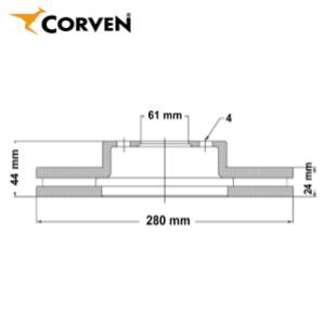 Juego Discos Frenos Delanteros - Renault: Clio II - Megane I - Megane II - Scenic - Corven