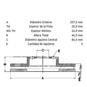 Juego Discos Frenos - Toyota: Hilux - Corven