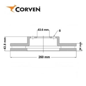 Juego Discos Frenos Delanteros: Vokswagen: Saveiro - Corven