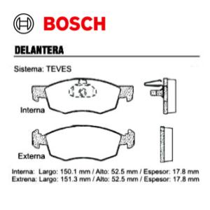 Pastillas Freno - Fiat: Doblo – Grand Siena -  Bosch