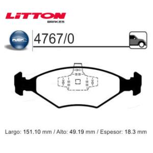 Pastillas Freno - Fiat: Uno fire - Cargo - Fiorino - Litton