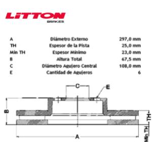 Juego Discos Frenos - Toyota: Hilux – Litton