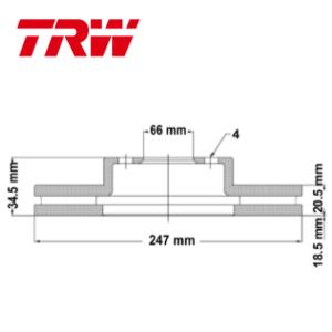Juego Discos Frenos Delanteros - Citroen: Saxo - Xsara - Zx - Peugeot: 106 - 205 - 206 - 306 - TRW