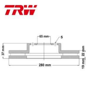 Juego Discos Frenos Delanteros - Volkswagen: Cross Fox - Suran - Fox Highline - TRW