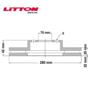 Juego Discos Frenos Delanteros - Chevrolet: Astra - Zafira - Litton