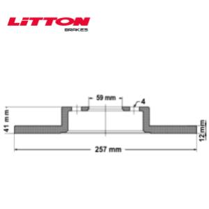 Juego Discos Frenos Delanteros - Fiat: Uno - Uno Attractive - Uno Sporting - Litton