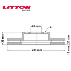 Juego Discos Frenos Delanteros - Volkswagen: Gol - Gol Power - Saveiro - Polo - Litton