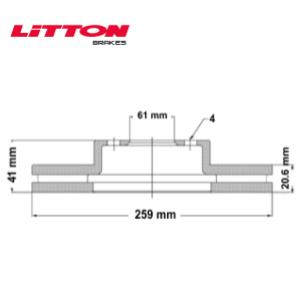 Juego Discos Frenos Delanteros: Renault: Clio II - Kangoo - Logan - Megane - Sandero - Symbol - Litton