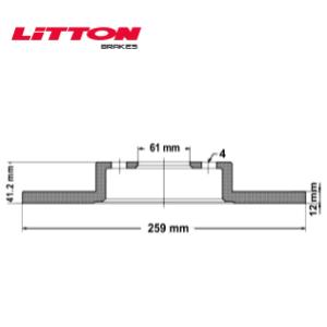 Juego Discos Frenos Delanteros - Renault: Clio II - Clio Mio - Symbol - Sandero - Logan - Litton
