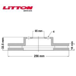 Juego Discos Frenos Delanteros - Volkswagen: Gol Trend - Saveiro - Voyage - Litton