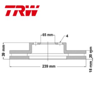 Juego Discos Frenos Delanteros - Volkswagen: Gol - Gol Power - Saveiro - Polo - TRW
