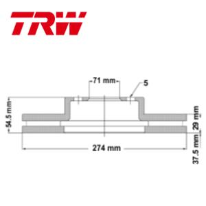 Juego Discos Frenos Delanteros - Ford: F100 - F1000 - TRW