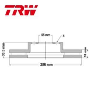 Juego Discos Frenos Delanteros - Volkswagen: Gol Trend - Saveiro - Voyage - TRW