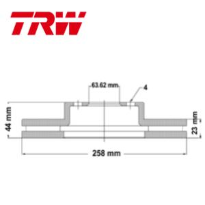 Juego Discos Frenos Delanteros - Ford: Fiesta Kinetic - Ka Kinetic - TRW