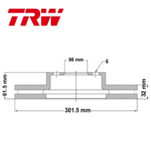 Juego Discos Frenos Delanteros - Ford: Ranger - TRW