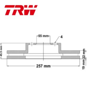 Juego Discos Frenos Delanteros - Toyota: Etios - Yaris - TRW