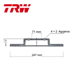 Juego Discos Frenos Delanteros - Citroen: C3 - Xsara - Zx - Peugeot: 206 - 207 - 306 - 307 - TRW