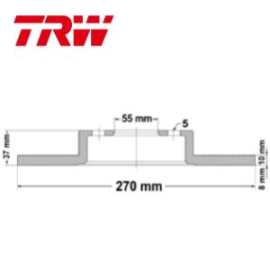 Juego Discos Frenos Delanteros - Toyota: Corolla - TRW