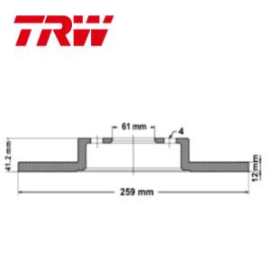 Juego Discos Frenos Delanteros - Renault: Clio II - Clio Mio - Symbol - Sandero - Logan - TRW