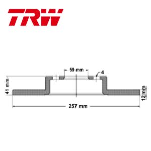 Juego Discos Frenos Delanteros - Fiat: Uno - Uno Attractive - Uno Sporting - TRW