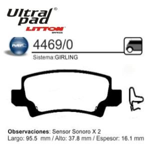 Pastillas Freno - Toyota: Corolla - Ultra